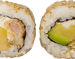 Uramaki Camarão Tempura Abacate